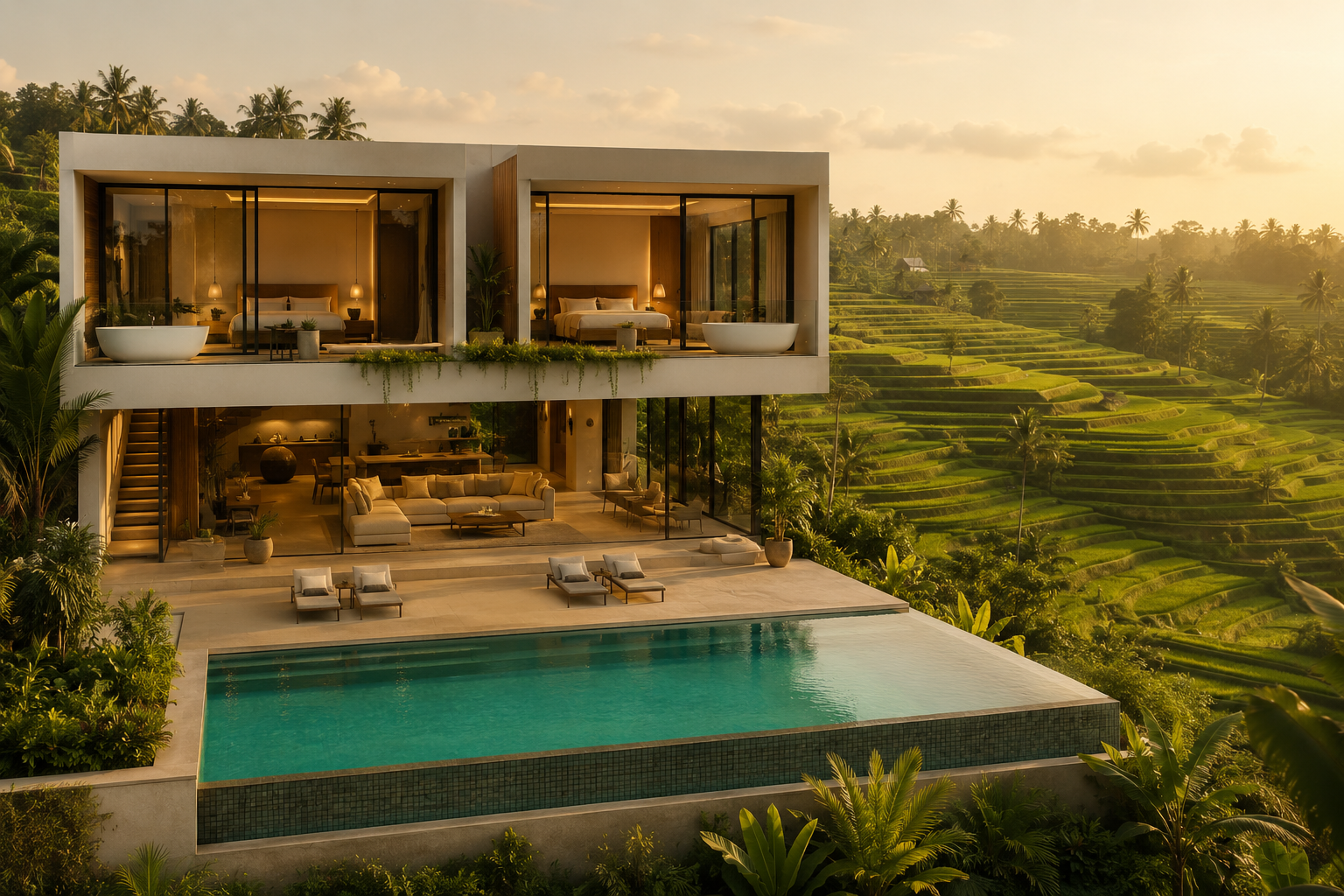 RISE Villas – улучшенная вилла с видом на рисовые террасы и увеличенным бассейном